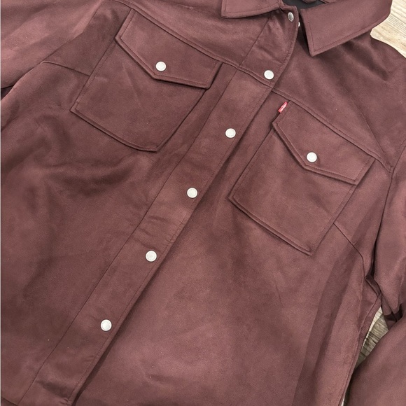 NWT Levi’s Brown Snap Faux Suede Vintage Trucker Jacket 3X - Picture 5 of 11